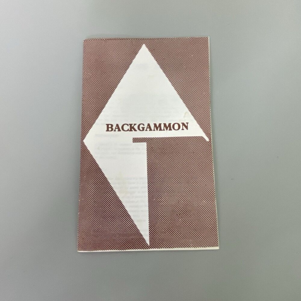 Vintage Backgammon Set Brown Travel Case Complete Dice Chips Folding Board New - Picture 3 of 13